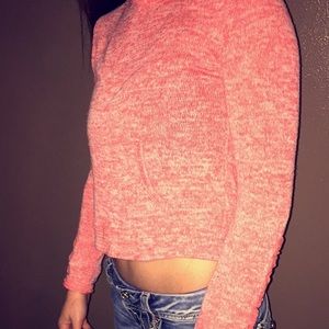 Pink Long Sleeved Crop Top